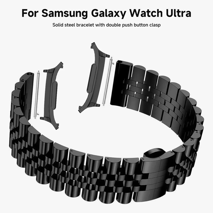 OAKCHARM Uhrenarmband Edelstahl, Silber, Unisex, für Samsung Watch Ultra 47 mm - Bild 2
