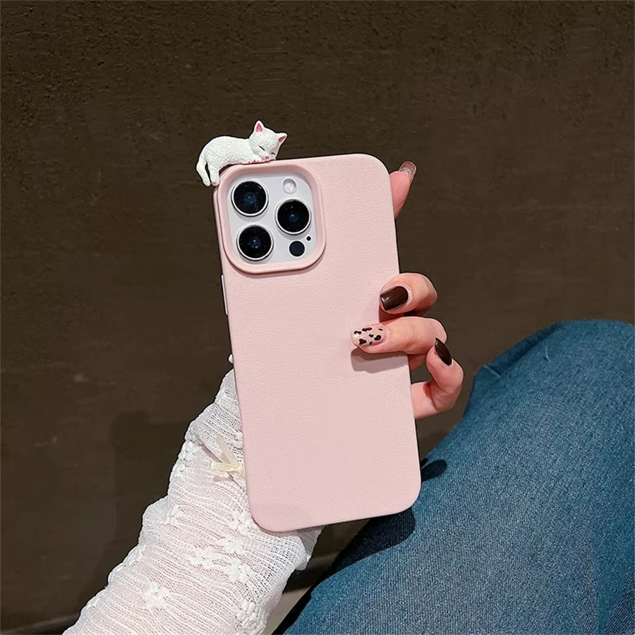 Stoßfeste 3D-Katze Handyhülle für iPhone 11 bis iPhone 17 Pro Max, weiche Schutzhülle im süßen Korea-Design - Bild 2