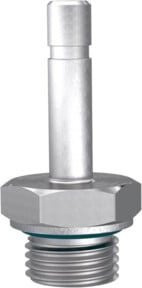 Riegler Gewinde-Stecknippel aus Edelstahl in Silber, G 3/8 a., Stecknippel 12 mm, Werkstoff 1.4404 - Bild 1