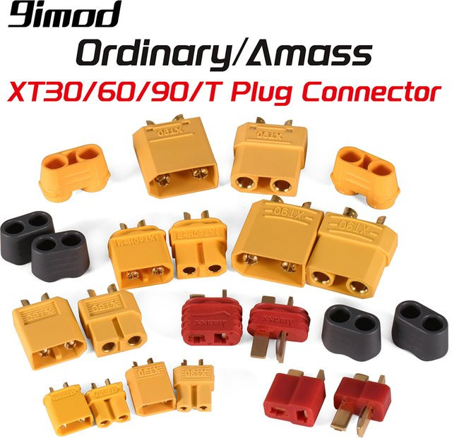 Amass XT30U XT60H XT60 XT30 XT90 T-Stecker Rundsteckverbinder männlich und weiblich - Bild 1