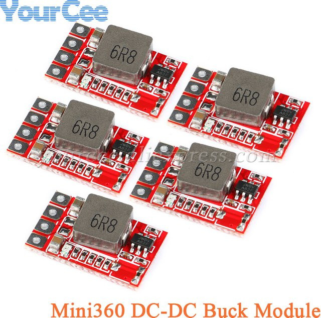 Mini360 DC-DC Step-Down Buck Modul einstellbarer Spannungswandler 1,3 A in Rot - Bild 1
