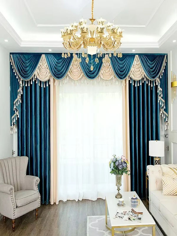 JESSANS Verdunkelungsvorhänge aus Samt in Blau für Wohnzimmer und Schlafzimmer - Bild 4