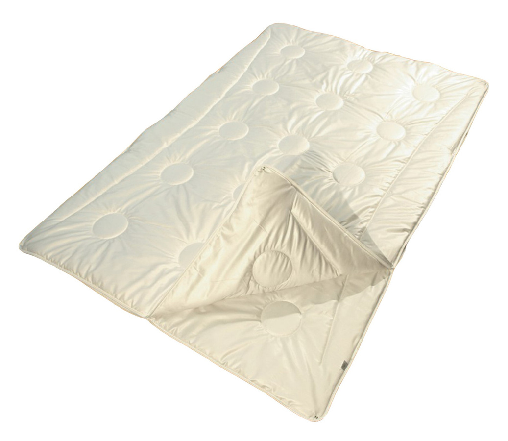 Garanta Merino Schurwolle Vier-Jahreszeiten Steppbett, Farbe: Weiß, B/T: 135 x 200 cm - Bild 1