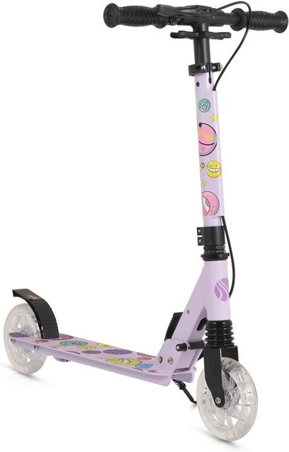 Byox Snazzy Kinderroller, faltbar, lila, LED-Räder, 100 kg - Bild 1