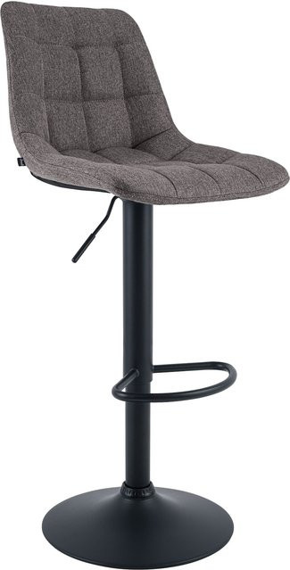 CLP Barhocker Mapun höhenverstellbar, gepolsterter Barstuhl 360 Grad drehbar mit Metallgestell in Grau und Mango - Bild 1