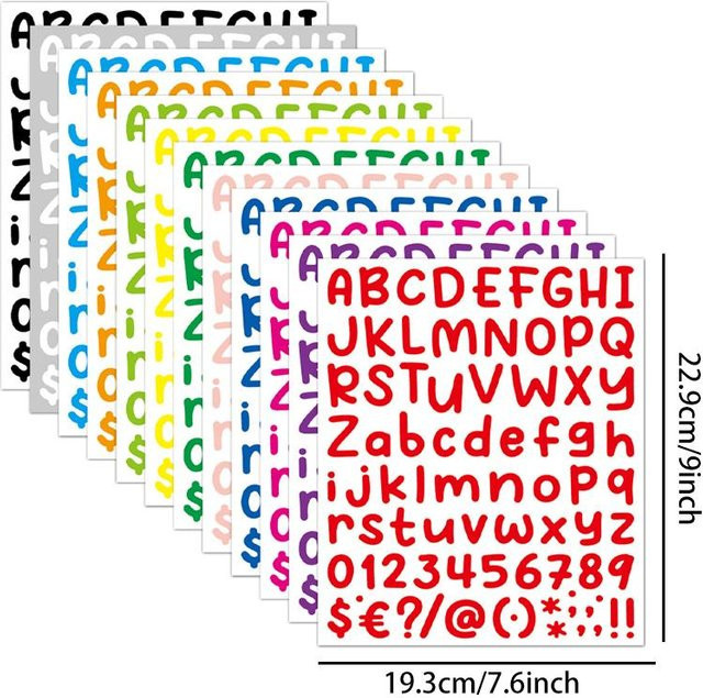 Linyi toy Alphabet Aufkleber Bunt 12-teiliges Set - Bild 1