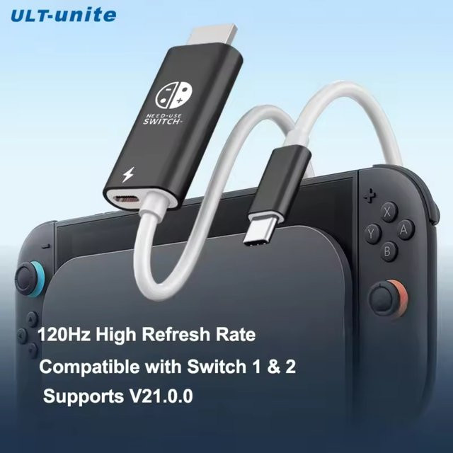 Gryan USB C auf HDMI Adapterkabel für Switch 2 OLED, ROG Ally, Steam Deck, Laptop und iPhone 15 - Bild 1