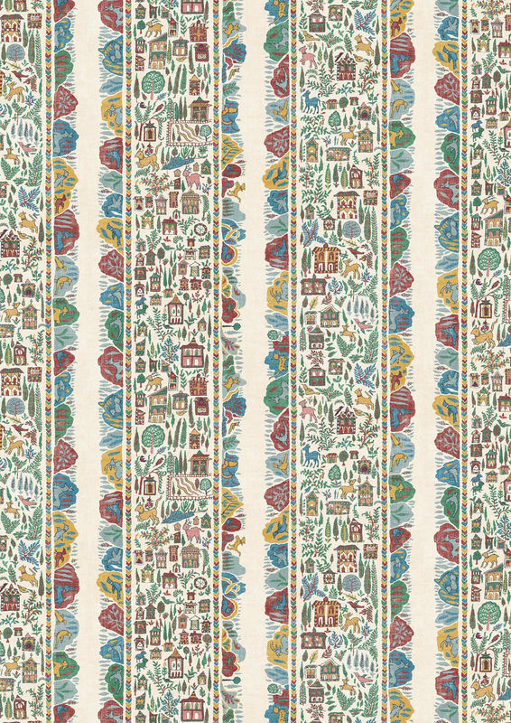 Lewis & Wood Tapete Ravi Ribbon - Garland in Multicolour mit floralem Design - Bild 2
