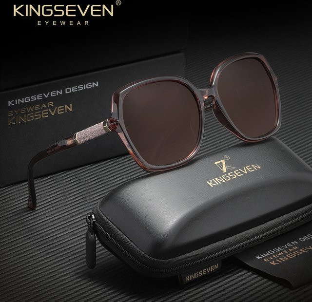 KINGSEVEN Sonnenbrille Schmetterling, Vollrand, Kunststoff, Damen, polarisiert - Bild 1