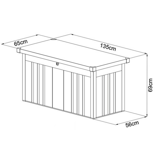 Mr. GARDENER Aufbewahrungsbox in Grau, B/T/H: 65 x 65 x 69 cm - Bild 3