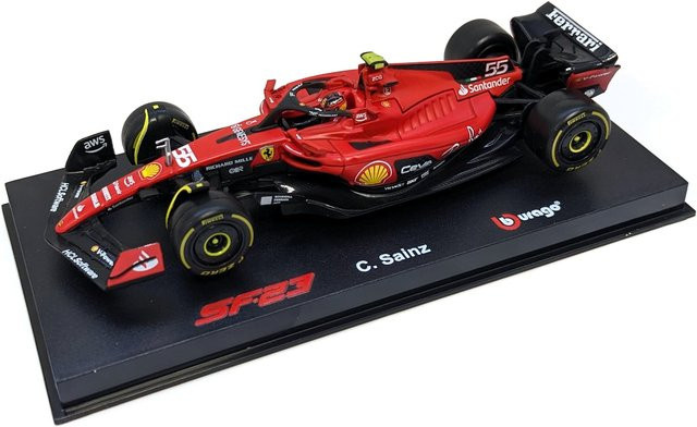 Bburago Ferrari SF-23 #55 Sainz, Modellauto, Maßstab 1:43 - Bild 1