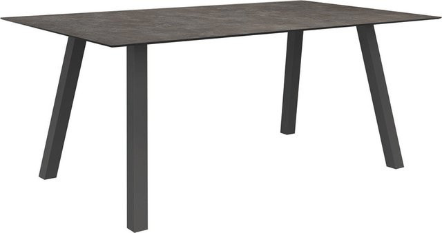 Stern Tisch Interno aus Aluminium in Graphit mit Silverstar 2.0 Stone Tischplatte, B/T: 180 x 100 cm - Bild 1