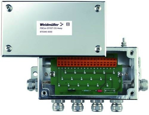 Weidmüller FBCON SS CG 4WAY Sensor/Aktorbox passiv PROFIBUS-PA Standardverteiler aus Edelstahl in Silber - Bild 1