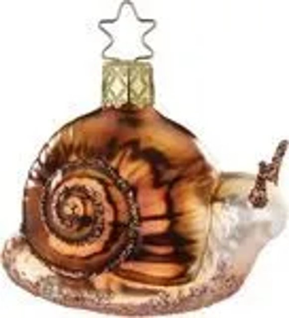 Inge's Christmas Decor Christbaumschmuck Glas Schnecke in Braun, Höhe: 6 cm - Bild 1
