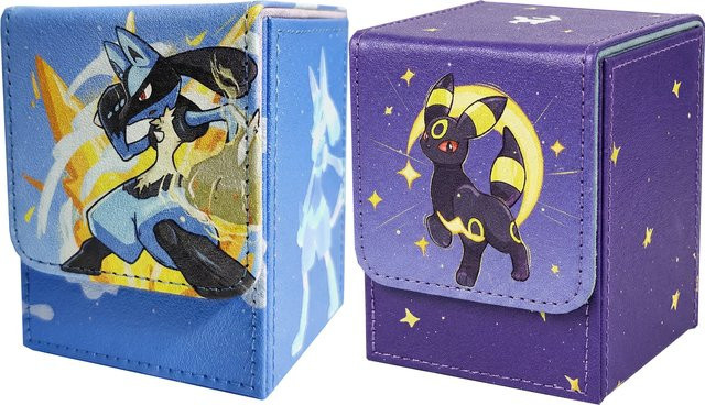 Bandai Pokémon Karten-Aufbewahrungsbox, Leder, Lucario Gardevoir Mimikyu Umbreon - Bild 1