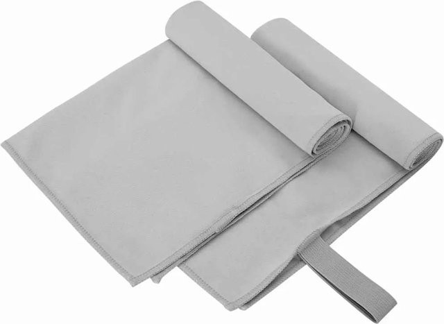 vidaXL Sporthandtücher 2er-Set Grau B: 50 cm, H: 30 cm aus Polyester und Polyamid - Bild 1