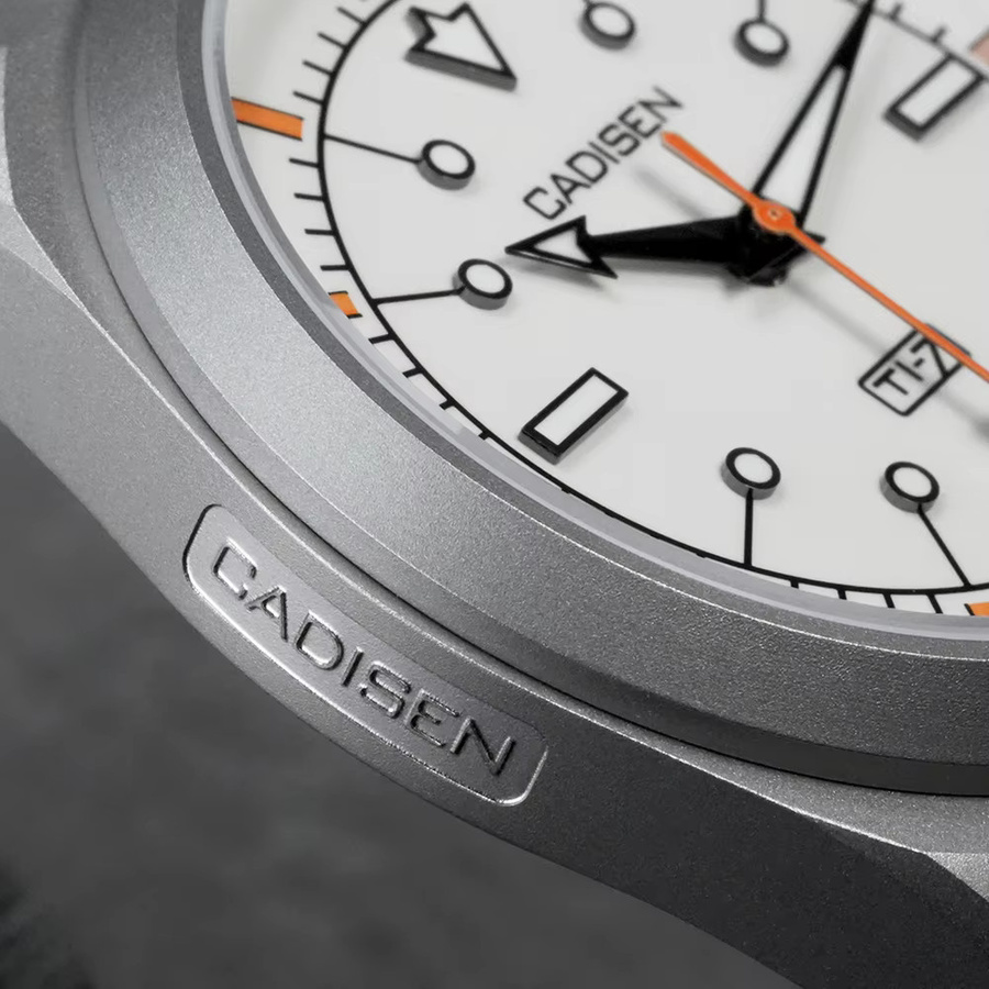 CADISEN Armbanduhr, Automatik, Titan, Textil, Weiß, Herren - Bild 3
