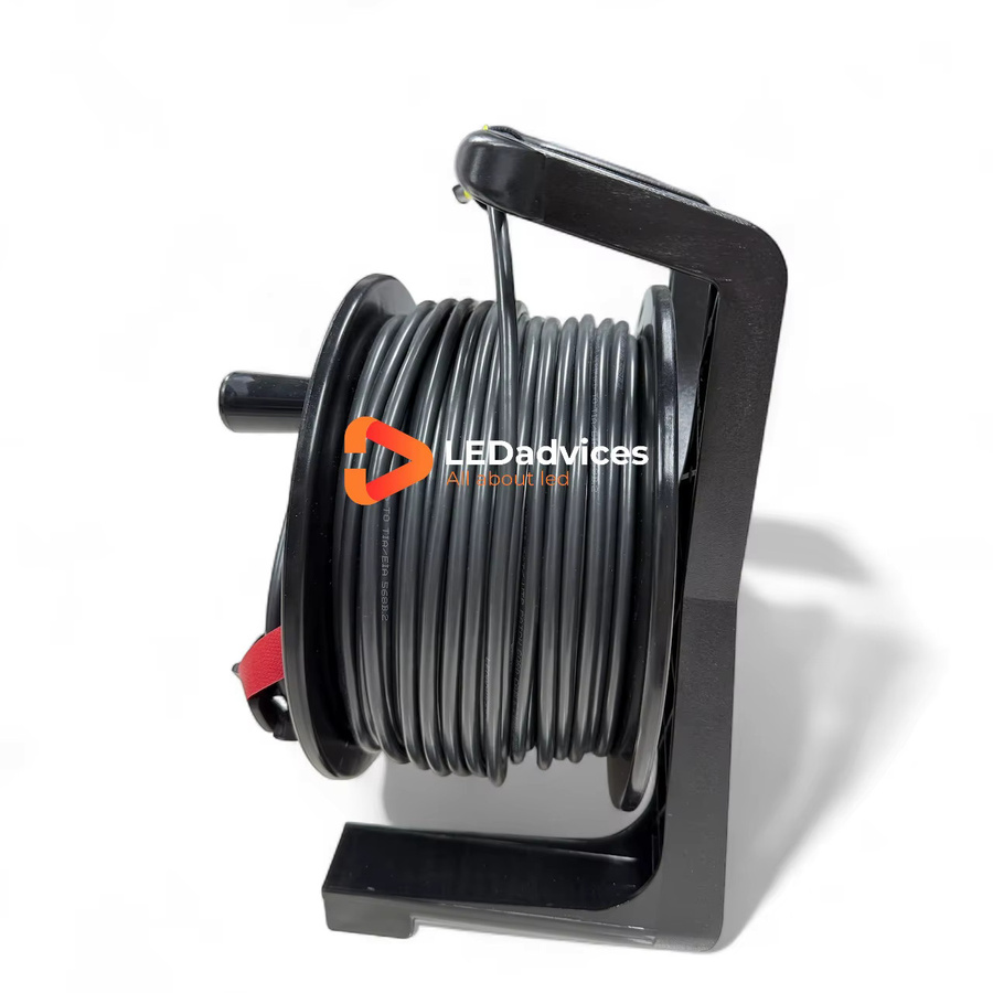 Neutrik CAT6 Ethernet LAN Kabel mit Kabelrolle, 50 m, Schwarz, Dual-Layer 110P UTP 1000Mbps, RJ45 EtherCON - Bild 4