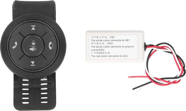 Neoglint Smart Wireless Lenkradsteuerung mit 7 Tasten und Aufbewahrungsbox, Bluetooth Radcontroller für dein Auto, Schwarz - Bild 1