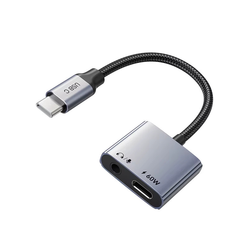 CABLETIME 2-in-1 USB-C Audio-Hub-Adapter mit 3,5mm Klinke und 60W PD Schnellladegerät für Hi-Fi-Audio - Bild 6