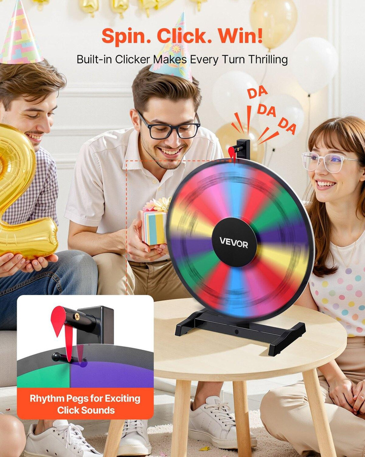 Buying Solutions MB Glücksrad Tisch-Glücksrad-Roulette mit Whiteboard und 2 Markern, Bunt / Mehrfarbig - Bild 6