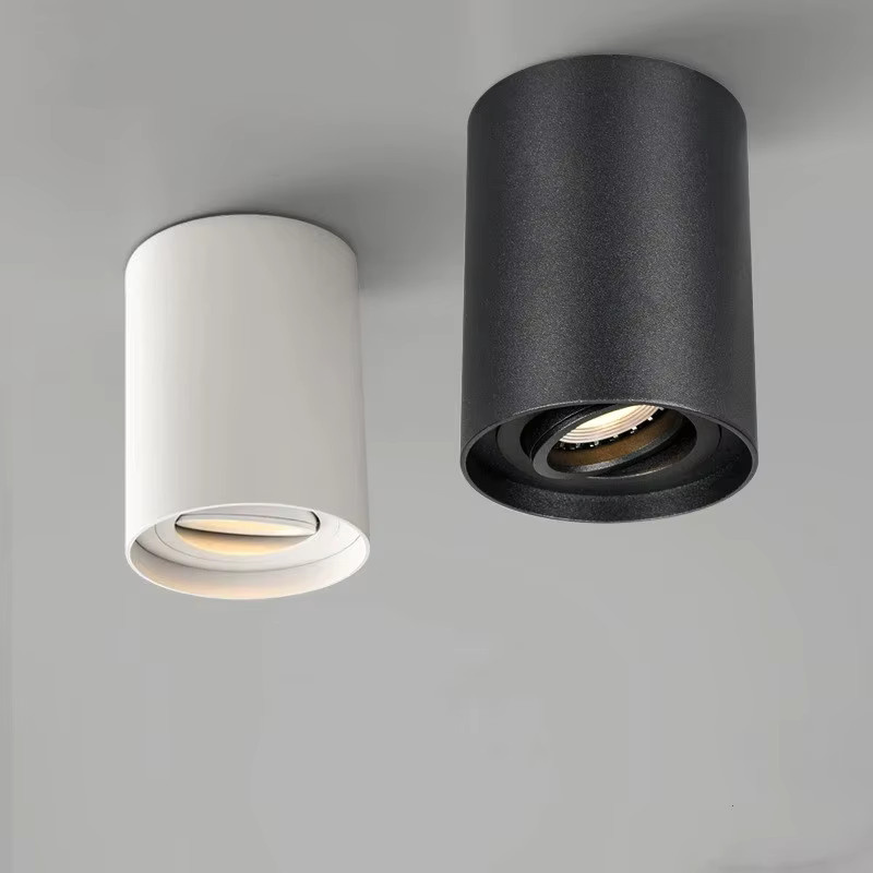 LED Zylinder Downlight zur Oberflächenmontage mit GU10 Fassung für Schlafzimmer und moderne Deckenbeleuchtung - Bild 2