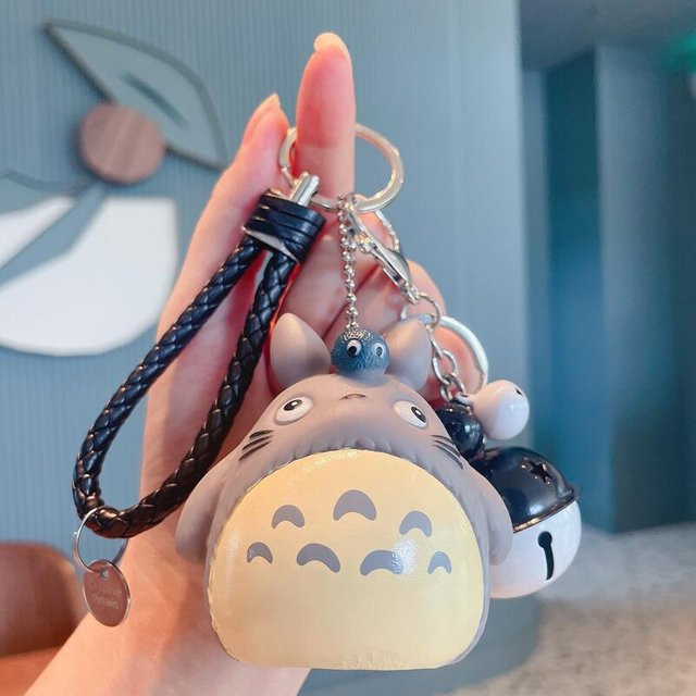 Schlüsselanhänger Totoro, Lederband, Unisex - Bild 1