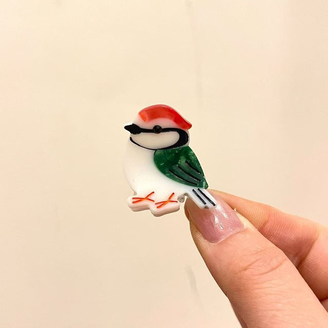 Haarklammern Mini Vögel Hühnerfeder Kralle, Damen, Mädchen - Bild 1