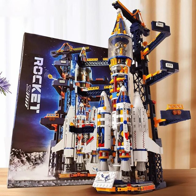 Bemannte Raketen-Modellbausteine Raumstation, Konstruktionsspielzeug, ab 6 Jahren - Bild 1