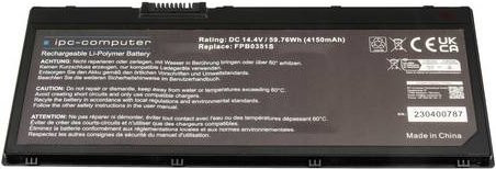 IPC-Computer Notebook-Akku FPB0351S in Schwarz, 14.40V, 4150 mAh - Bild 1