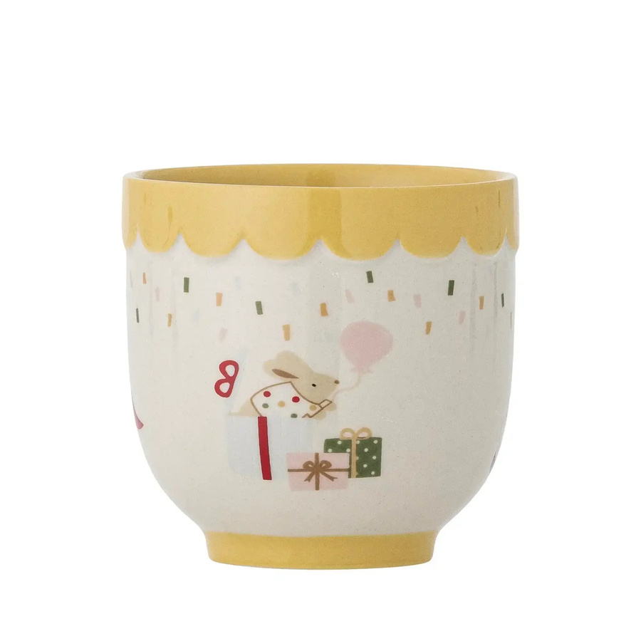 Bloomingville Mini Celebrate Becher aus Keramik in Gelb, 150 ml - Bild 1