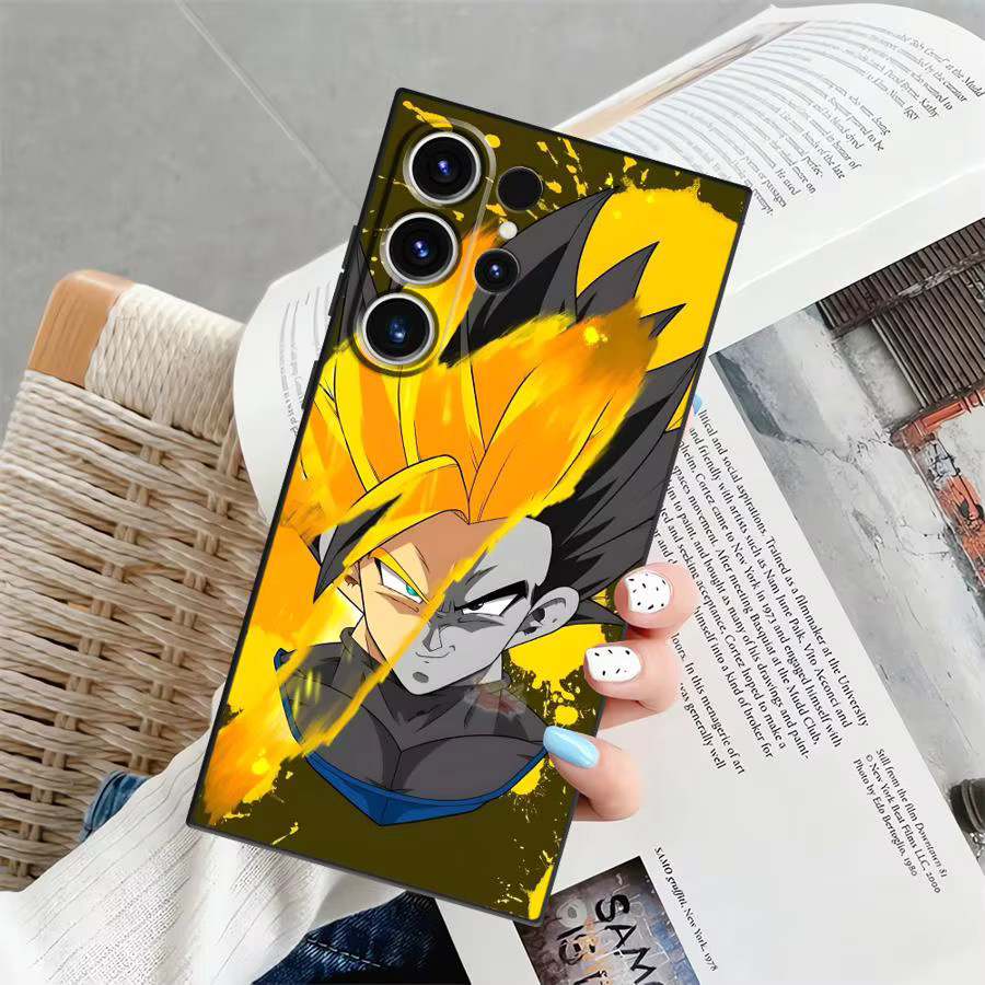 Dragon Ball Handyhülle für Samsung Galaxy S24 Plus, S23 Ultra, S21 FE und S20 in Schwarz mit Goku und Vegeta Design - Bild 4