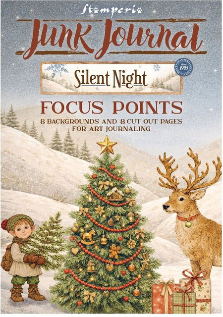 Stamperia Junk Journal Focus Points Silent Night A5 Papier Set Multicolor - Bild 1