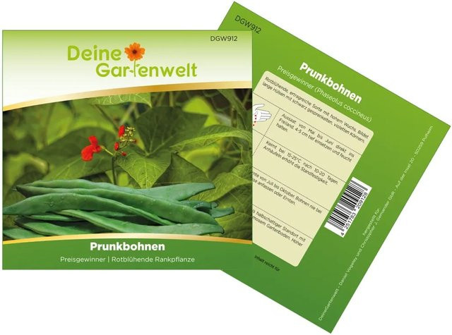 Deine Gartenwelt Prunkbohne Feuerbohne Samen für den Freilandanbau - Bild 1