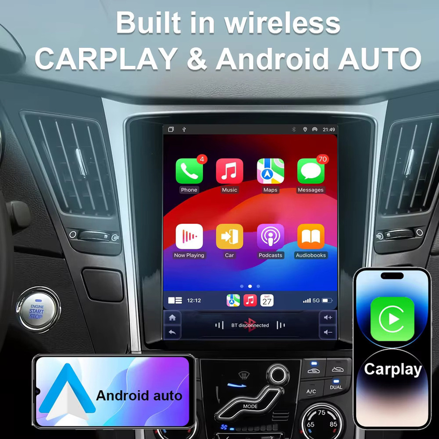 Nevegetor Android 15 Auto Radio für Ford Focus MK3 2011-2019 mit Multimedia Video Player, Navigation, GPS, Bluetooth und CarPlay, 2DIN, Schwarz - Bild 3