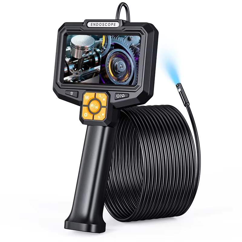 KERUI Industrie-Endoskop mit Dual-Lens und 5 Zoll IPS-Bildschirm, HD1080P Inspektionskamera für Kanalisation und Autoreparatur, IP67 wasserdicht, Schwarz - Bild 5