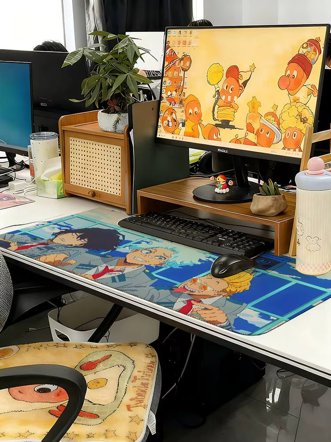 Aizawa S-Shirakumo Y-Yamada Mauspad als große Landschafts-Schreibtischunterlage für Laptop und Tastatur, Mehrfarbig - Bild 6