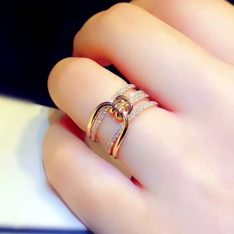 Huitan Ringe, Gold, Zirkonia, Damen - Bild 3