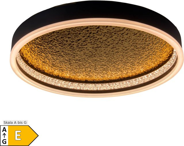Näve LED Deckenleuchte ARANY rund in Schwarz und Gold, B/H/T: 40 x 7 x 40 cm - Bild 1
