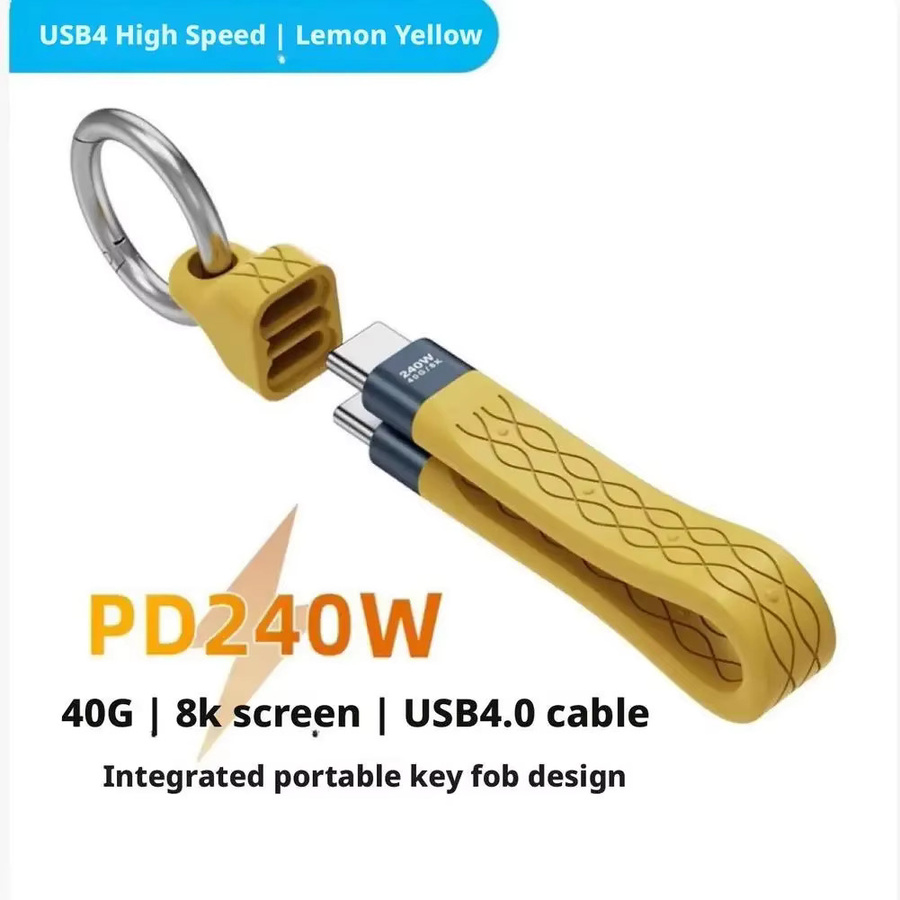 G-Rhino USB4 USB-C auf USB-C Kabel mit 240 W Schnellladung und 40 Gbit/s Datenübertragung für 8K Auflösung - Bild 4
