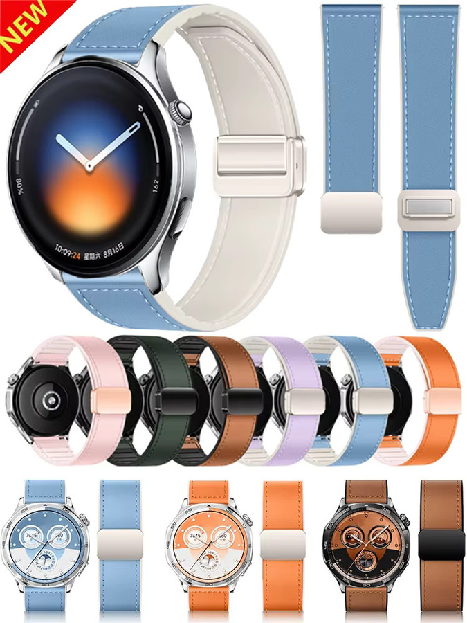 Xiaomi Uhrenarmband Silikon, Leder, 20/22mm, Multicolour - Bild 2