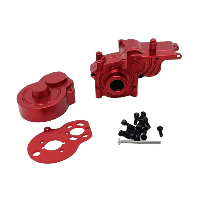 WLtoys RC Auto Metall-Upgrade-Getriebegehäuse, 1:24, Rot - Bild 2