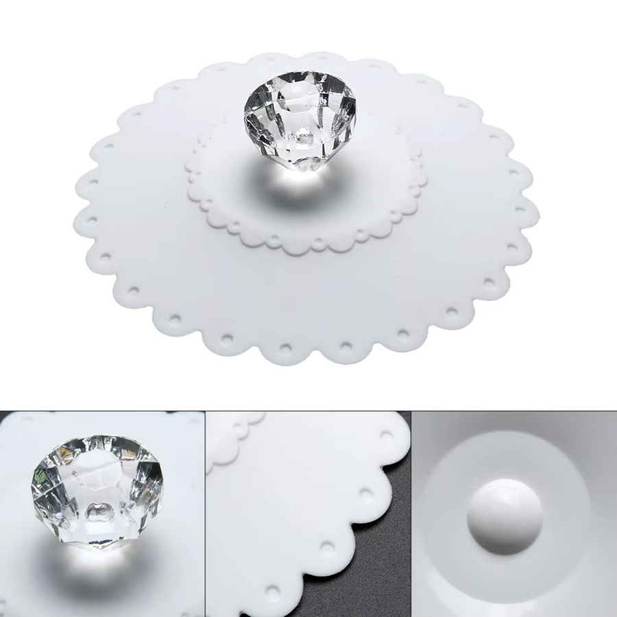 Shunmaii Silikon-Diamant-Becherdeckel thermoisolierende Becherabdeckung in Weiß, Babyblau oder Grün - Bild 2