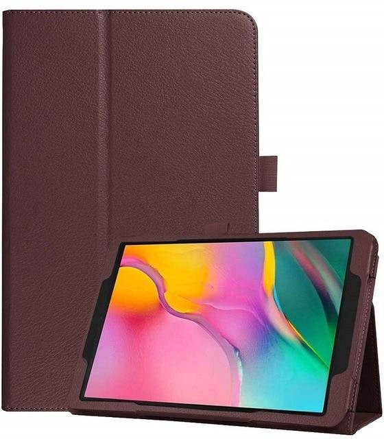 Klappbare Schutzhülle für Samsung Galaxy Tab A 10,1 2019 SM-T510 T515 und Tab A 8 T290 T295 mit Ständerfunktion in Braun - Bild 1