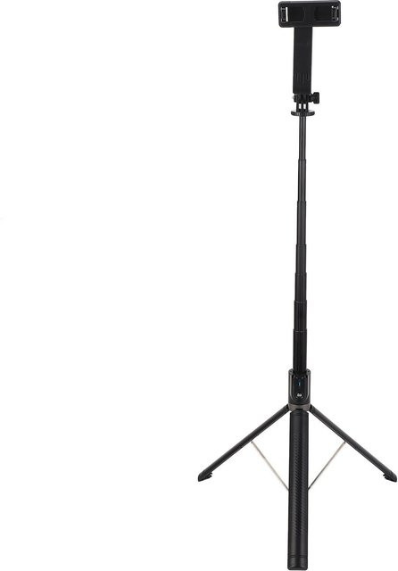 Koogeelife Selfie-Stick Stativ in Schwarz mit 2 Lichtern und Bluetooth Drahtloser Fernbedienung, 360 Grad drehbar und ausziehbar für dein Telefon - Bild 1