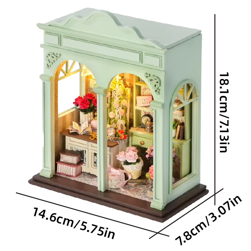 StartCabin DIY Puppenhaus-Set aus Holz mit Miniaturmöbeln als handgefertigter Modell-Bausatz in Multicolour - Bild 2