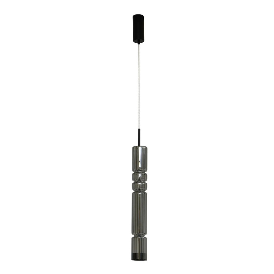 Lucande Christelle LED Pendelleuchte Modern Schwarz aus Glas und Metall 1-flammig - Bild 2