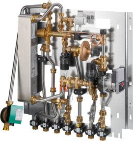 Oventrop Wohnungsstation Regudis W-HTF Ni.gel in Silber, gemäß HK/ZL, LB 3, max. 17 l/m - Bild 1