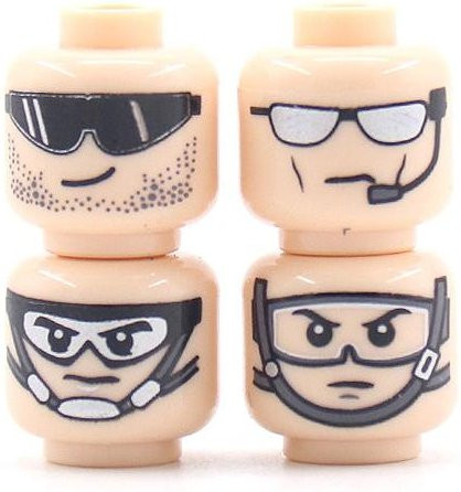 Binchi Keji Travel DIY Figuren Kopf Bausteine Zubehör, 56-teiliges Set, ab 14 Jahren - Bild 1