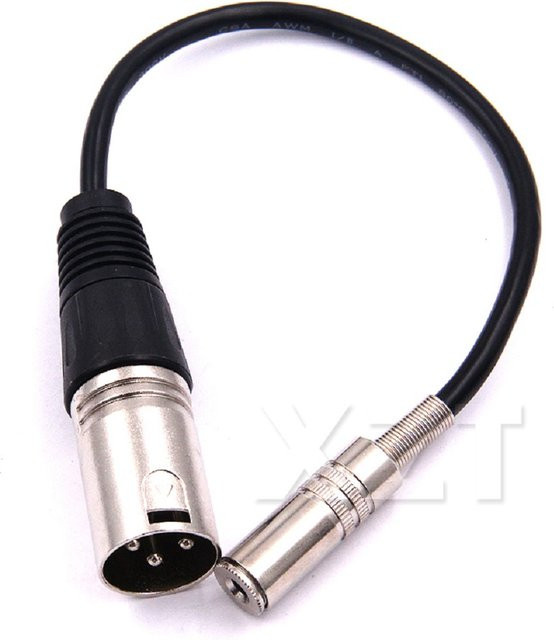 WYMECT Audiokabel 3,5mm Klinke auf 3-poliger XLR-Stecker AUX-Konverterleitung - Bild 1